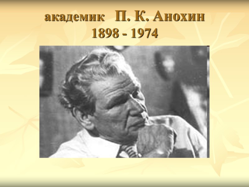академик   П. К. Анохин 1898 - 1974